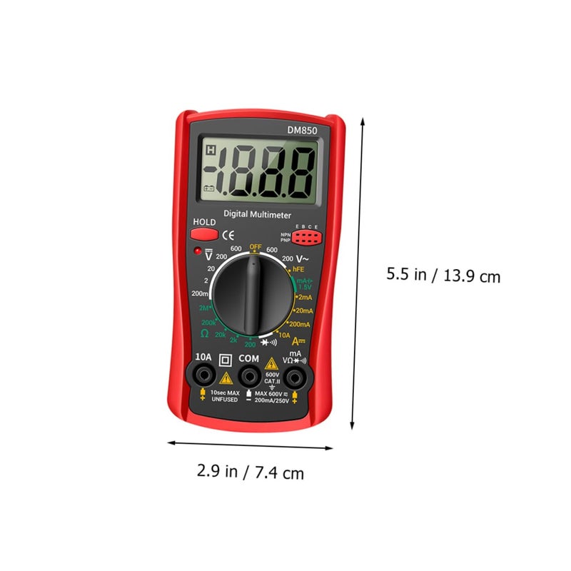 Auto Ranging Digital Multimeter with Voltage Diode Measurement High Definition Display and Kickstand - Image 2
